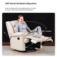 Fauteuil de massage individuel en similicuir, multifonctionnel, inclinable électrique, à bascule, avec télécommande