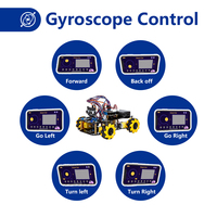 Kit de véhicule robot intelligent ESP32 4 roues motrices avec roues Mecanum, évitement d'obstacles, suivi de ligne et capteur infrarouge pour robotique Arduino
