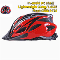 Casque de vélo tout-terrain et de route rouge et blanc pour adultes unisexes, certifié CE CPSC, boucle à dégagement rapide, 16-20 aérations