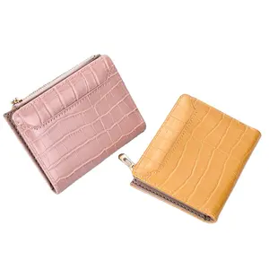 Hot selling Ultrathin PU Leather Embossing Alligator Croc Skin Credit Card Holder Crocodile Printing ID Card Holder for Women