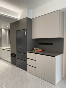 Mobile Bar Moderno di Lusso in Acciaio Inossidabile con <span class=keywords><strong>Ante</strong></span> Scorrevoli in Vetro, Altezza Regolabile, Pannelli in Legno e Pietra di Quarzo, Arredamento per la Casa - Product Image 6