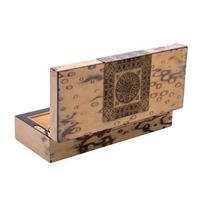 Laser avec ensemble de dessin pour enfants, boîte à crayons en bois à couvercle coulissant en bois souple