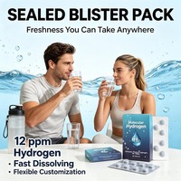 Tablet Hidrogen H2 Molekul Konsentrasi Tinggi 12PPM 100% Herbal Alami Antioksidan untuk Air Minum