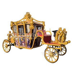 Luxury High Quality Customized Wedding Carriage Leisure Royal Horse Carriage 4 Wheels Horse Carriage - Product Image 1