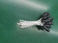 Connecteur M12 3 broches 10A en laiton à pousser et à tirer avec câble transparent de 15 cm pour éclairage LED extérieur IP67