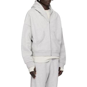 Sweat à capuche surdimensionné personnalisé avec fermeture éclair intégrale, logo imprimé en relief, coton lourd de haute qualité, sweat à capuche en molleton français pour hommes - Product Image 2