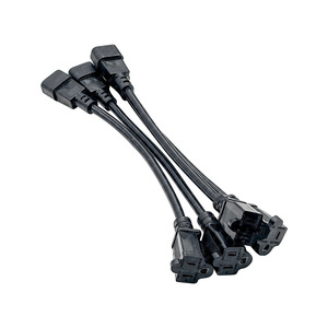 สายไฟ C13 ถึง C14 3 ช่องเสียบ 16A PVC SJTOW ขั้วต่อ IEC สำหรับเซิร์ฟเวอร์ UPS - Product Image 5
