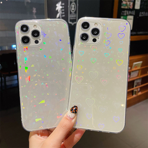 <span class=keywords><strong>Cover</strong></span> per telefono in TPU Glitter Glitter cuore olografico per <span class=keywords><strong>iphone</strong></span> 7 8 x xr 11 12 13 pro max Hearts Rainbow Clear <span class=keywords><strong>cover</strong></span> posteriore - Product Image 4