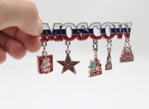 Haute qualité personnalisé métal 3d émail <span class=keywords><strong>russie</strong></span> moscou <span class=keywords><strong>tourisme</strong></span> Souvenir bâtiment pendentif aimant de réfrigérateur - Product Image 3