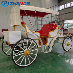 Charrette de tourisme électrique personnalisable, chariot à chevaux blanc, calèche artisanale pour le tourisme - Product Image 6