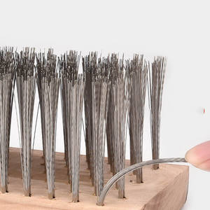 DS4929 brosse métallique de <span class=keywords><strong>piscine</strong></span> à manche en bois brosse de jardin commerciale en métal brosse de sol en acier inoxydable brosse de pont à poils - Product Image 5