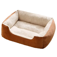 Luxe solide Rectangle chat lit grotte moderne mode Pet Cage nid tapis anti-dérapant amovible lavable hiver chaleur été refroidissement