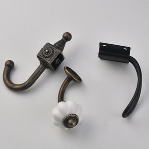 <b>Wall</b> <b>Hooks</b> Zinc Alloy Cast Iron Antique Bronze Wardrobe <b>Wall</b> Mounted Clothing <b>Hook</b> Easy Install - Product Image 2