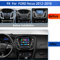 Navigation GPS intégrée, autoradio stéréo multimédia 9,7 pouces, lecteur multimédia pour Ford Focus 2012-2018, WiFi, CarPlay, écran partagé, tableau de bord