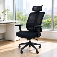 Nouvelle chaise de bureau ergonomique pivotante et réglable en maille nylon noire 2026 avec fonction rafraîchissante et hauteur ajustable