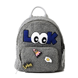 Agneau polaire dessin animé mignon <span class=keywords><strong>mode</strong></span> petit peu petite dame femmes fille sac à dos - Product Image 3