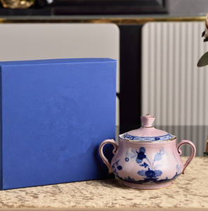 Juego de cafetera, azucarera y jarra de leche de porcelana china rosa de lujo, ecológica, estilo italiano, para hoteles y hogares, nuevo. - Product Image 2