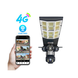 كاميرا هنتر الشمسية مع إضاءة الشوارع وجرس الباب، تدعم بطاقة SIM 4G، 3 عدسات، دوران PTZ بزاوية 360 درجة - Product Image 1