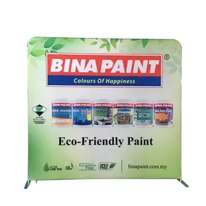 Exhibition Backdrop Trade Show Roll Pull Up Pop Up Display Booth Stretch Tension Fabric Display Banner Stands