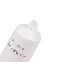 Tube cosmétique transparent en plastique sans BPA pour lotion corporelle et crème solaire, avec bouchon à vis, couleur personnalisée, souple et flexible