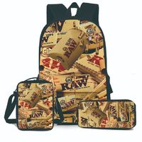 Mochila de Viaje para Hombre con Diseño Gráfico Personalizado de Bajo MOQ, Impresión Digital 3D de Backwoods Cookie RAW, Juego 3 en 1