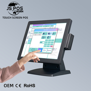 JESEN écran tactile bureau caisse enregistreuse système de point de vente au détail automatique caisse enregistreuse pour restaurant/supermarché avec <span class=keywords><strong>boody</strong></span> en métal - Product Image 4