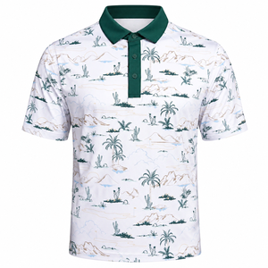 Camiseta de Polo de Golf con Diseño de Paisaje Desértico Personalizado para Hombre, Estampado Resort, de Secado Rápido, Elástica, Fabricante OEM de Marca Privada - Product Image 5