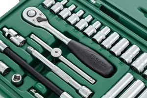 ชุดเครื่องมือซ่อมแซม <span class=keywords><strong>SATA</strong></span> 09001 36 ชิ้น <span class=keywords><strong>ประแจ</strong></span>บล็อกหกเหลี่ยมขนาด 6.3 มม. แบบลึก พร้อมด้ามขันแบบแร็ทเช็ต สำหรับงานซ่อมบำรุงรถยนต์ - Product Image 6
