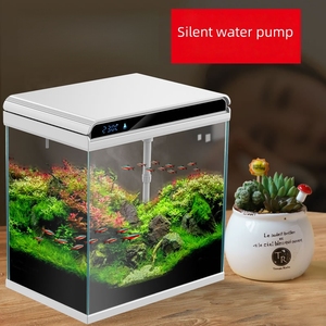 Aquarium intelligent ultra clair en verre de <span class=keywords><strong>30cm</strong></span> 38cm 48cm avec pompe à eau, filtre supérieur, affichage de la température pour le salon - Product Image 3