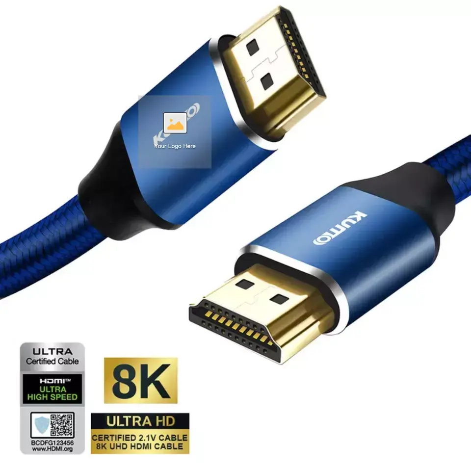 HDMI 8K 2.1 UHS certificated 1and 2 meter 8K 3m cable 8K ultra hd high speed v2.1 braided HDMI 2.1 cable 8K 60Hz 4K 120hz