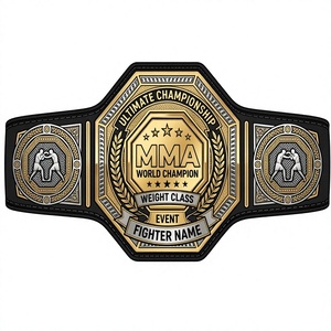 เข็มขัดคาราเต้ MMA หนังแท้สั่งทำพิเศษสำหรับนักสู้ระดับสูง ขนาดผู้ใหญ่ ระบายอากาศได้ดี สำหรับการแข่งขันชิงแชมป์ขั้นสูงสุด - Product Image 1