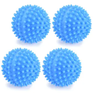 Blue PVC Reusable Dryer Balls Laundry Ball Washing Drying Fabric Softener Ball for Home Clothes Cleaning Tools