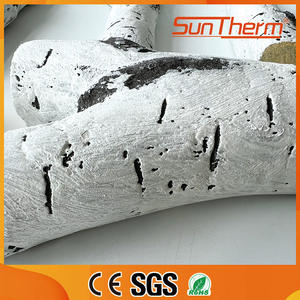 Modernas leñas de gas de fibra cerámica de abedul blanco sin cenizas, imitación madera, accesorios para brasero - Product Image 4