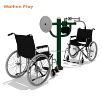 Nouvelle conception de machine à ramer en acier galvanisé, équipement de fitness extérieur pour personnes handicapées en fauteuil roulant, durable et résistant