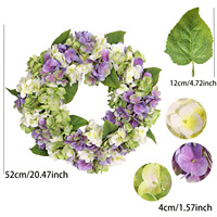 Guirlande d'hortensias bleus et roses SFG088 2025 – Décoration suspendue pour fenêtre et porte, accessoires de photographie, vente en gros, haute qualité, moderne