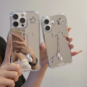 Cover posteriore antiurto elegante con fiocco a specchio per <span class=keywords><strong>iPhone</strong></span> 16 Pro Max 15 Pro Max 12 13 11 XR XS X elegante con fiocco a specchio - Product Image 6