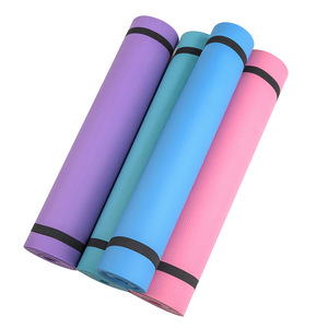 Alfombrilla de Yoga EVA <span class=keywords><strong>Azul</strong></span> y Amarilla al por Mayor, 173 cm, Rectangular, Resistente a la Humedad, 4 mm, Manta de Fitness Morada para Entrenamiento de Pilates al Aire Libre - Product Image 5
