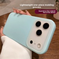 Coque de téléphone en silicone liquide à couverture intégrale pour iPhone 17 Air 16 15 14 Pro Max, sensation de peau pressée à chaud, protection arrière en TPU