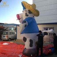 Vache gonflable géante, vache gonflable publicitaire décorative de dessin animé