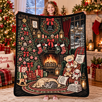 Couverture à colorier DIY de Noël, lavable et réutilisable, en flanelle, pour peinture familiale, cadeau de Noël personnalisé pour enfants