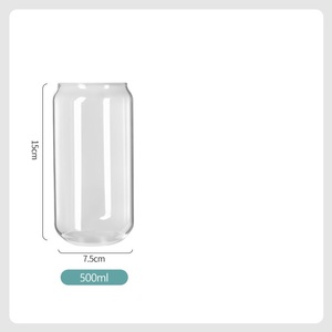 Toptan cam bardak kullanımlık sevimli bardak 16z temizle cam bambu kapak ve saman buzlu cam bardak ile bardak olabilir - Product Image 6
