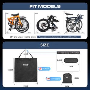 Rhinowalk 20 pouces vélo électrique voyage sac de <span class=keywords><strong>transport</strong></span> couverture étanche <span class=keywords><strong>pliant</strong></span> vélo électrique sac d'équitation Ebike sac de <span class=keywords><strong>transport</strong></span> - Product Image 5