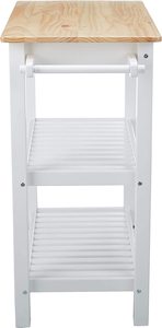Combohome Chariot de cuisine Rolling Island avec comptoir en acier inoxydable Chariot utilitaire pour <span class=keywords><strong>micro</strong></span>-ondes <span class=keywords><strong>Table</strong></span> avec porte-serviettes - Product Image 4