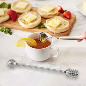 Cuillère à miel avec agitateur, cuillère à miel en spirale, cuillère à café pour confiture, miel, café - Product Image 1