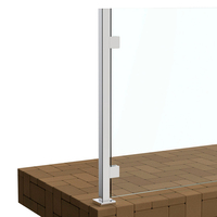 HIMOWAY Support de balustrade pour balcon et escalier, en acier inoxydable, pour garde-corps en verre