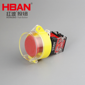 Kim loại không thấm nước chốt dừng khẩn cấp nấm đẩy nút chuyển đổi Hban 1No 1Nc nút chuyển mạch - Product Image 3