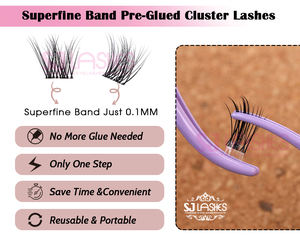 <span class=keywords><strong>Cils</strong></span> en grappe à marque privée, sans colle, auto-adhésifs, kit <span class=keywords><strong>de</strong></span> <span class=keywords><strong>cils</strong></span> en grappe pré-collés, <span class=keywords><strong>prix</strong></span> <span class=keywords><strong>de</strong></span> gros - Product Image 2