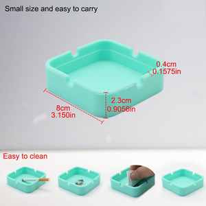 Cendrier en silicone OEM ODM pour cigarettes et cigares, pour usage intérieur et extérieur, avec 4 supports pour briquets - Product Image 4