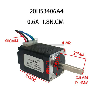 Mini moteur pas à pas hybride 20HS3406A4, 2 phases, NEMA 8, couple de 1,8 N.cm, longueur de 34 mm, pour imprimante, machine de gravure laser, moteur pas à pas CNC - Product Image 5