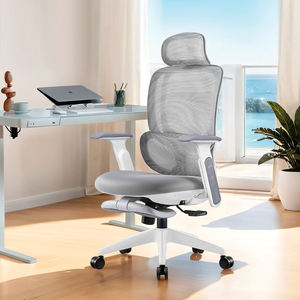 Silla เก้าอี้สำนักงานสำหรับผู้จัดการแบบปรับได้พร้อมที่วางเท้าดีไซน์ทันสมัยผ้าตาข่ายหมุนได้สบายหลังสูง - Product Image 1